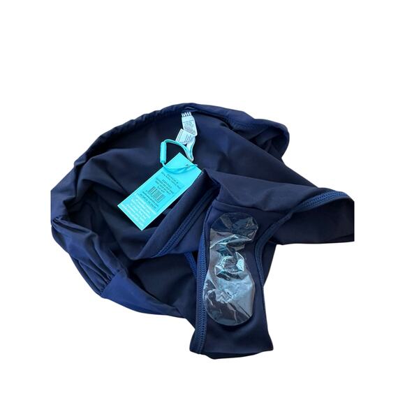 Sea Level Essentials Gathered Side High Waist Pant Night Sky Navy Blue Size 14 - Picture 6 of 8